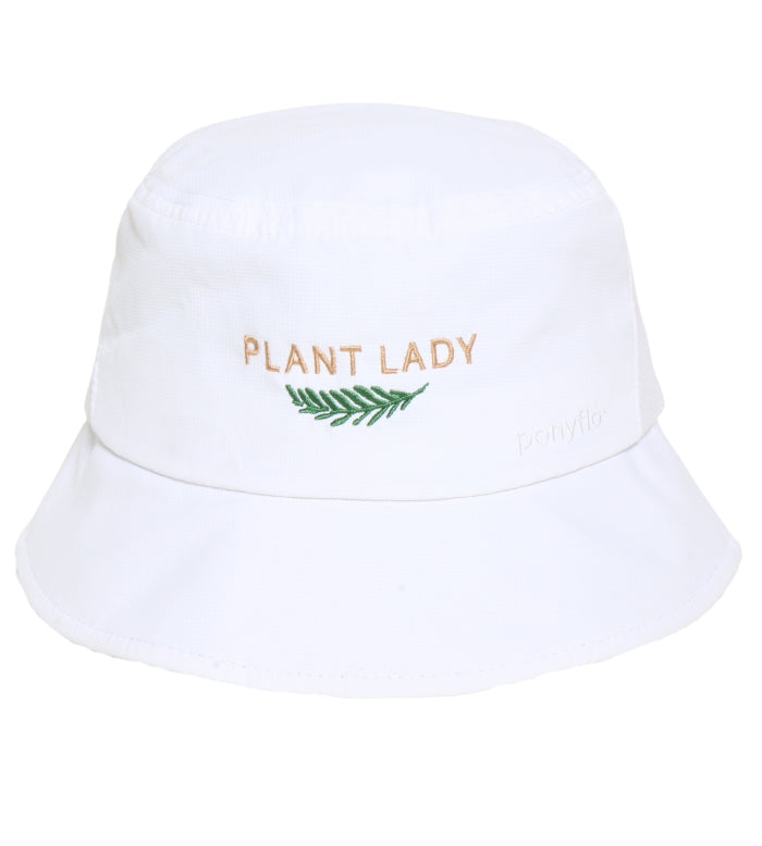 Plant Lady Embroidered Piper Ponytail Bucket Hat