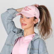 Sorry! Out of Your League Embroidery - MIA Reflective Sandwich Brim Ponytail Cap