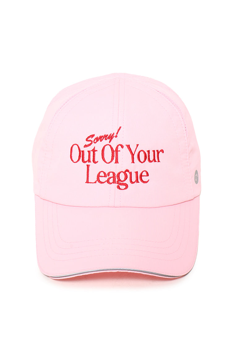 Sorry! Out of Your League Embroidery - MIA Reflective Sandwich Brim Ponyflo® Cap