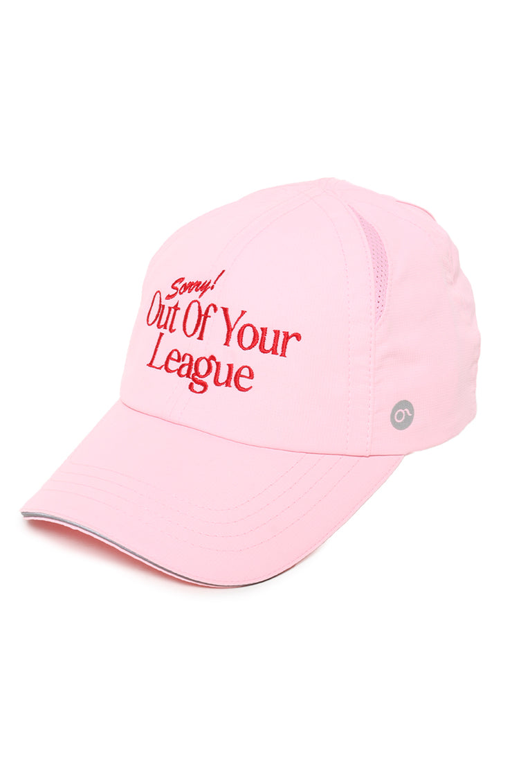 Sorry! Out of Your League Embroidery - MIA Reflective Sandwich Brim Ponytail Cap